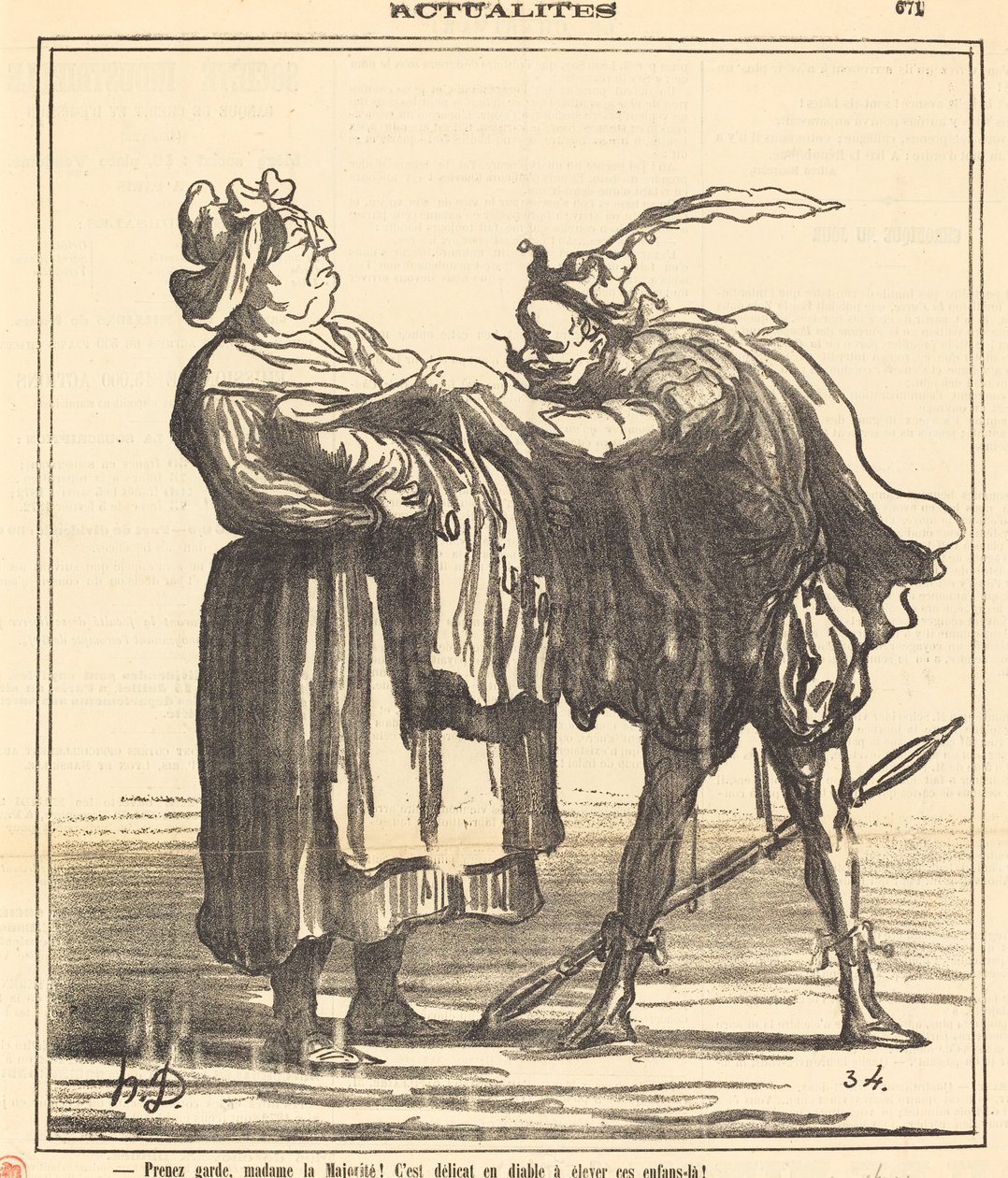 Uważaj, Pani Większość! autorstwa Honoré Daumier