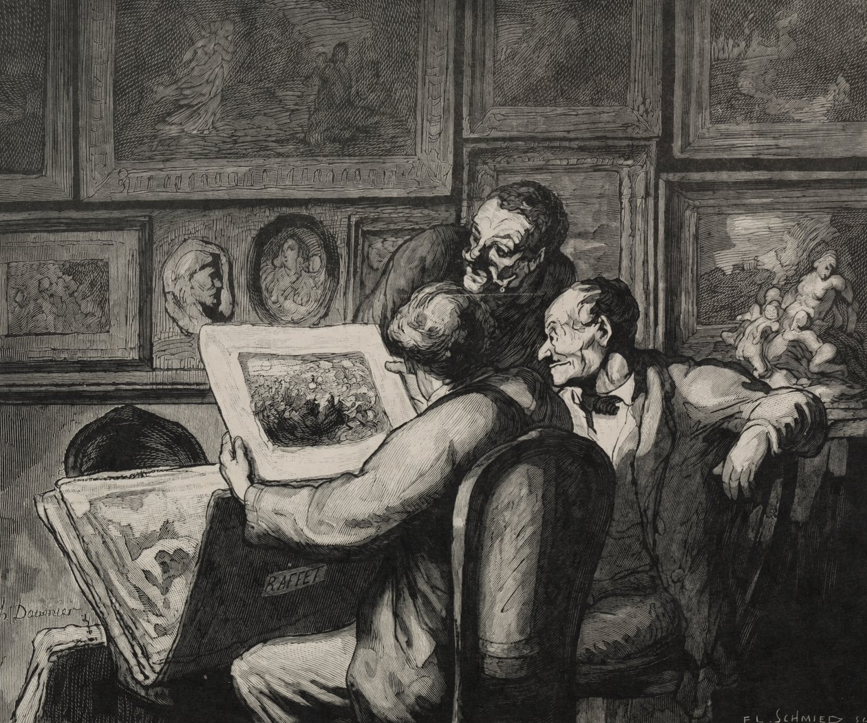 Entuzjaści druku autorstwa Honoré Daumier