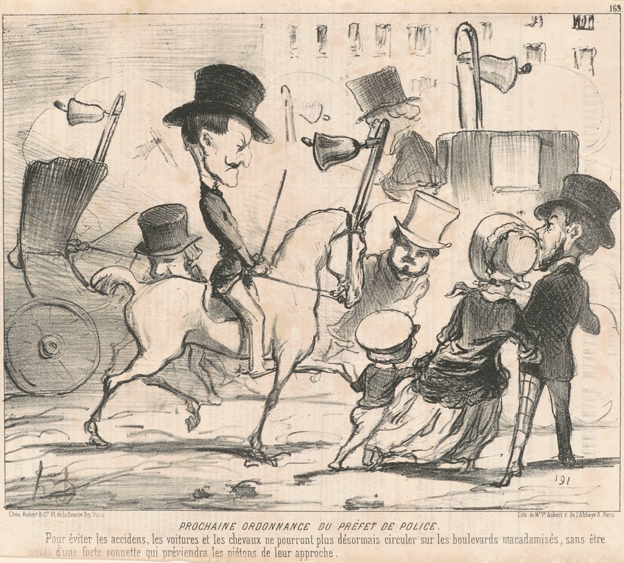 Kolejne polecenie prefekta policji autorstwa Honoré Daumier