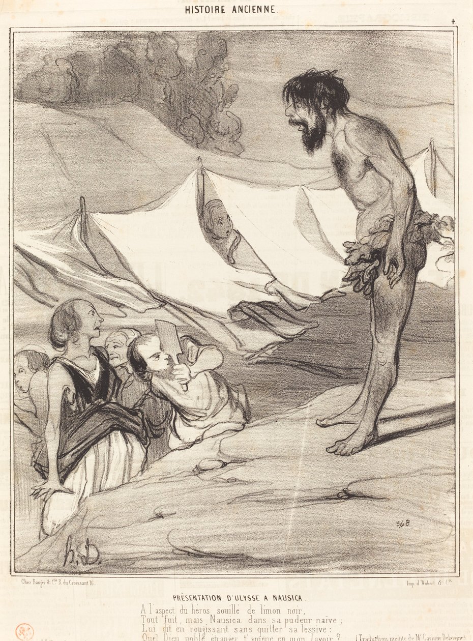 Prezentacja Ulysse’a Nausica autorstwa Honoré Daumier