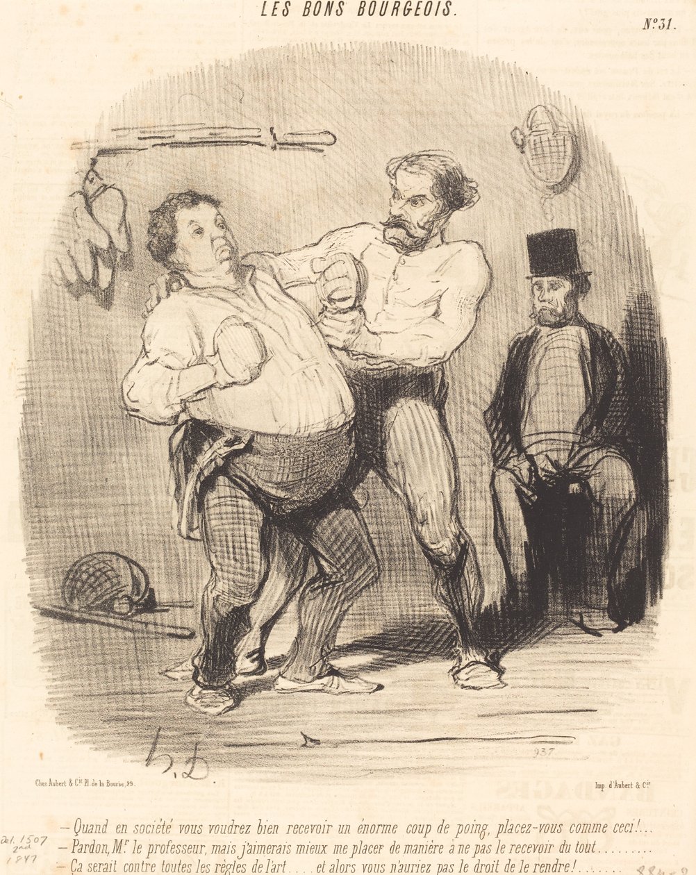 Kiedy w społeczeństwie chciałbyś otrzymać... strzał... autorstwa Honoré Daumier