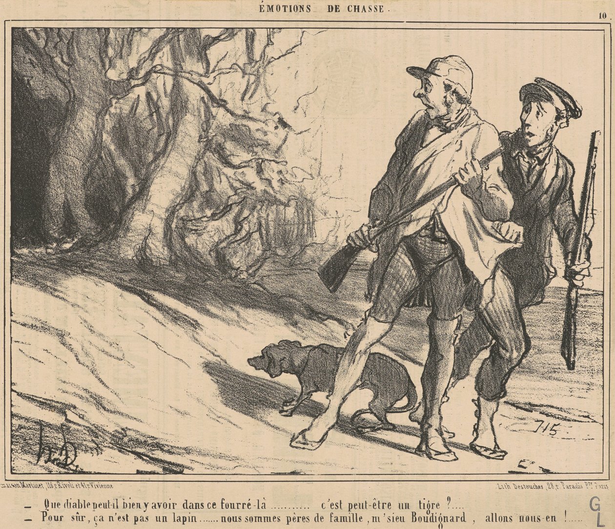 Cóż może być w tym gąszczu? ... autorstwa Honoré Daumier