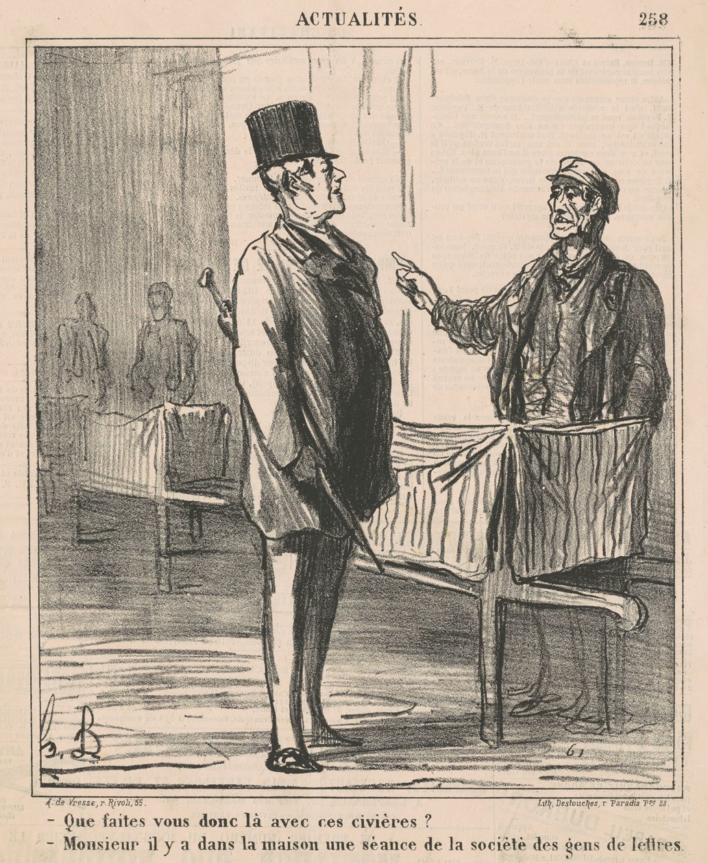 Co tam robisz z tymi noszami autorstwa Honoré Daumier