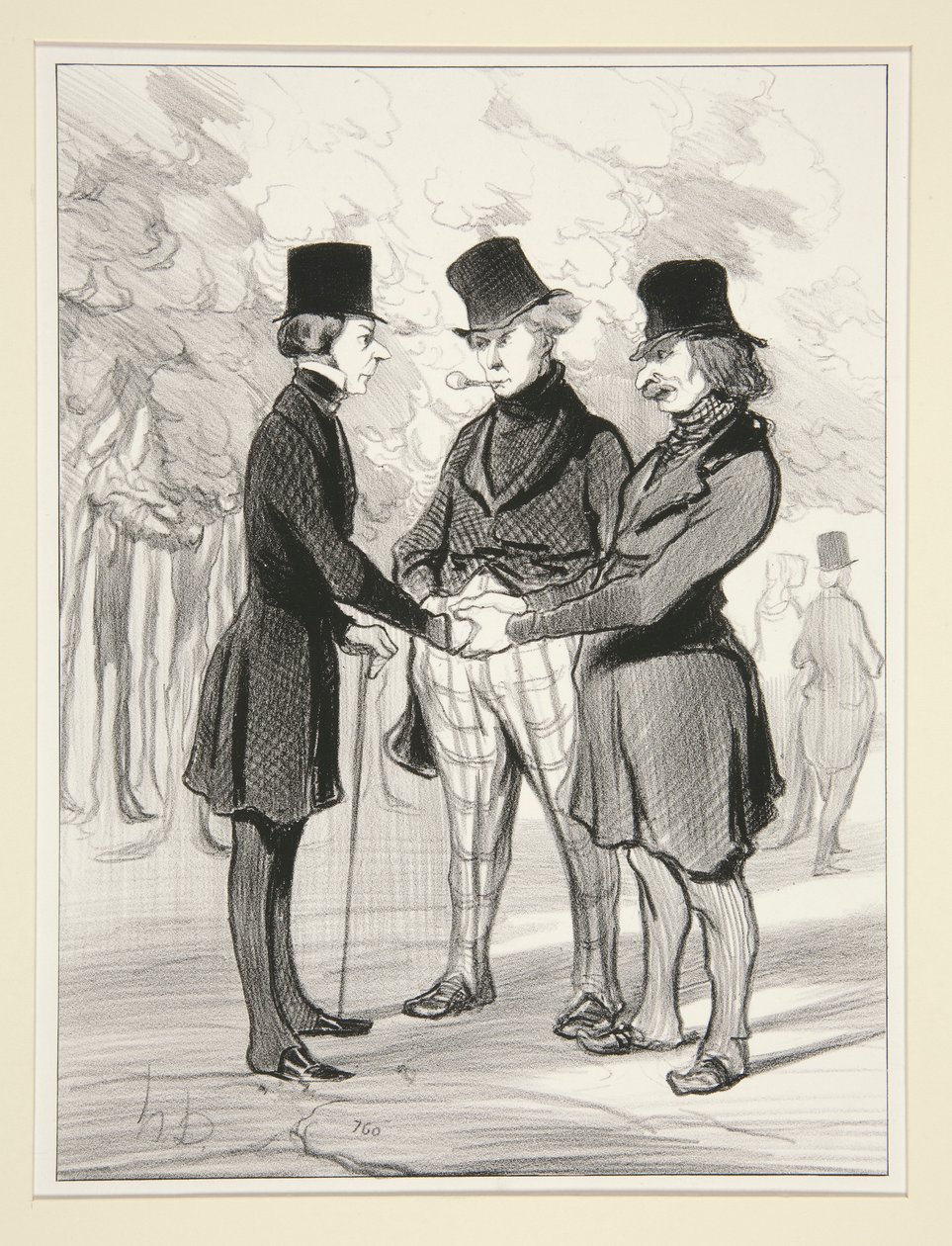 Co za szczęśliwe spotkanie autorstwa Honoré Daumier