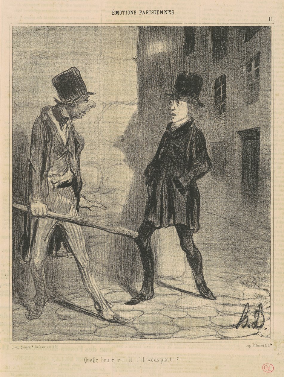 Przepraszam, która godzina?... autorstwa Honoré Daumier