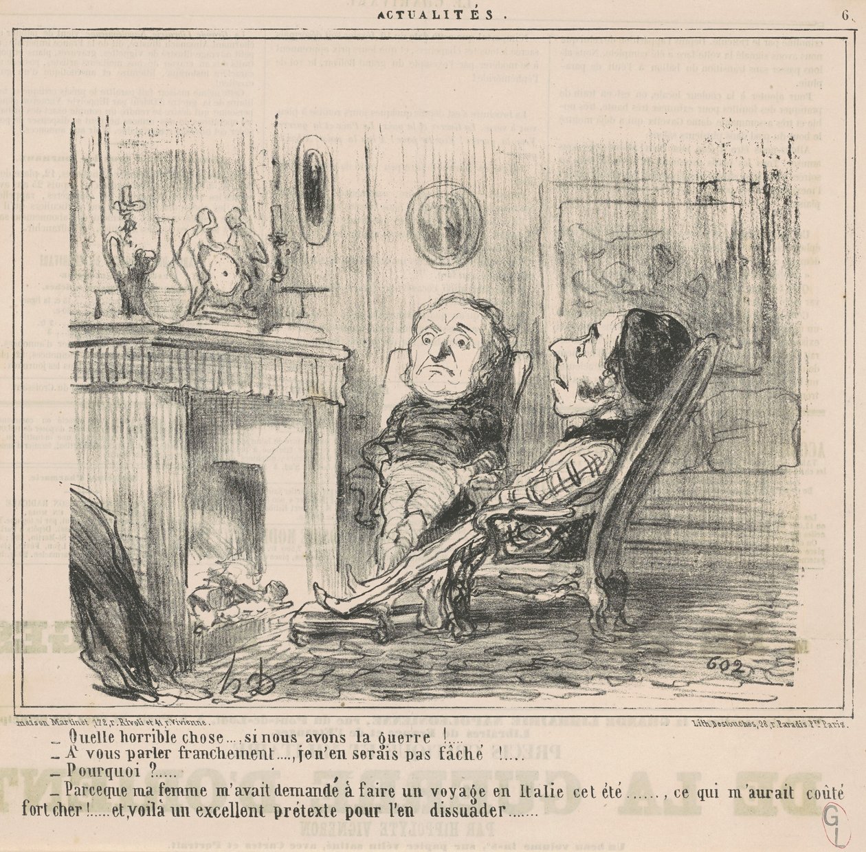 Co za okropna rzecz... jeśli mamy wojnę! ... autorstwa Honoré Daumier