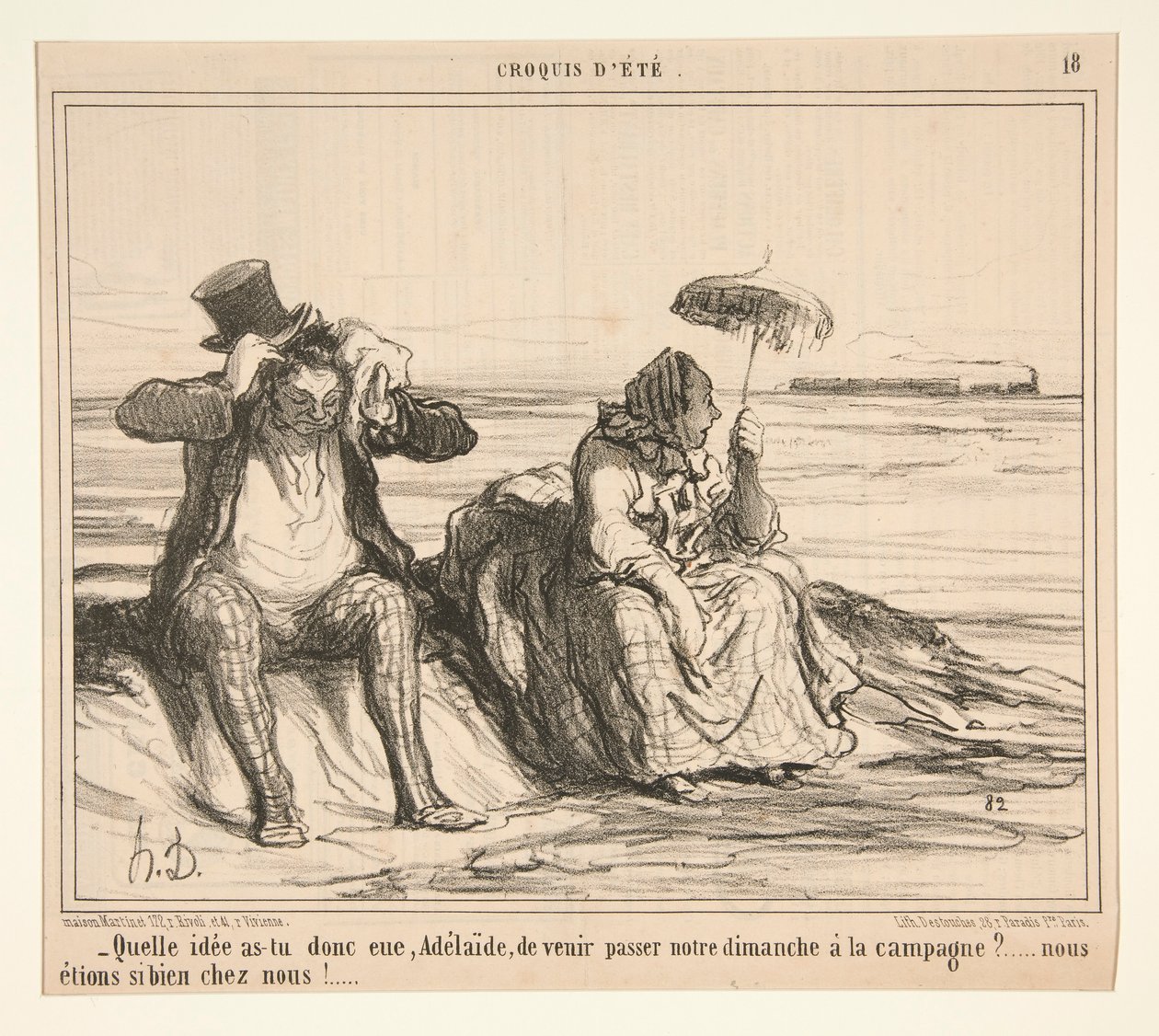 Jaki masz pomysł, Adelaide, żeby przyjść i przejść? autorstwa Honoré Daumier