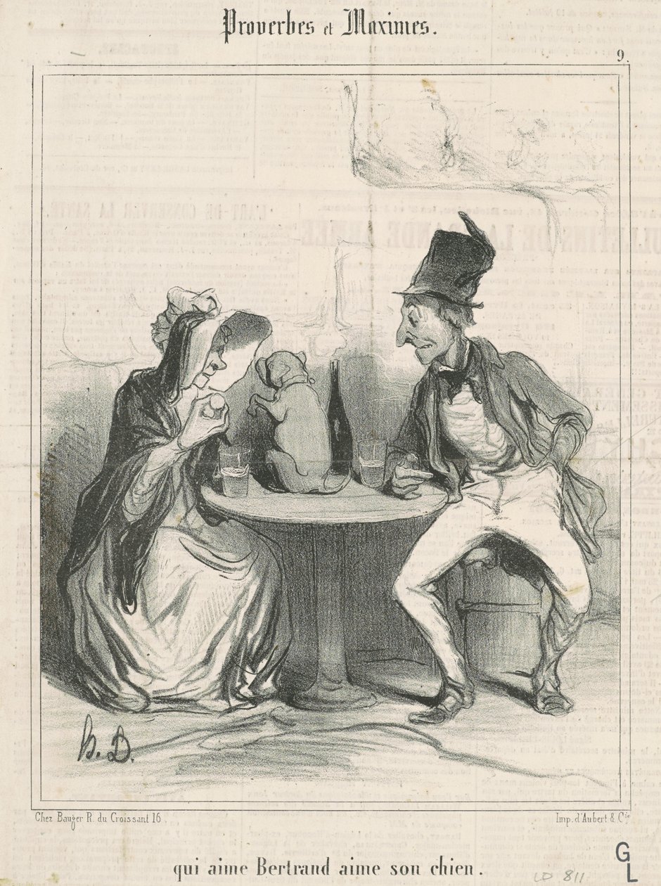 Kto kocha Bertranda, kocha swojego psa autorstwa Honoré Daumier
