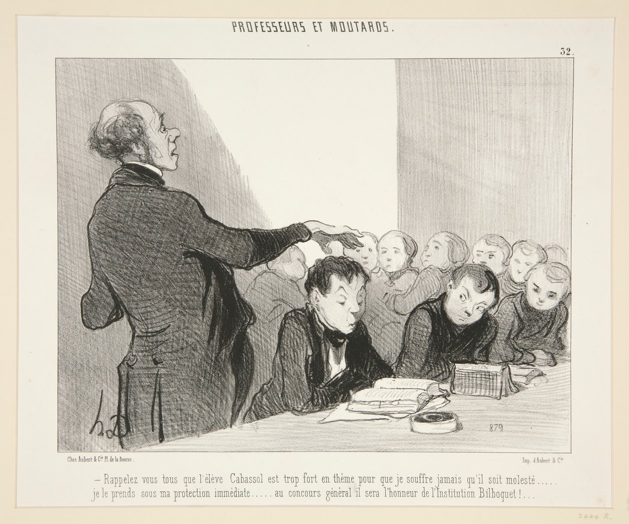 Zapamiętaj wszystko, co uczeń Cabussol.. - #32 Profesorów i Moutardów autorstwa Honoré Daumier