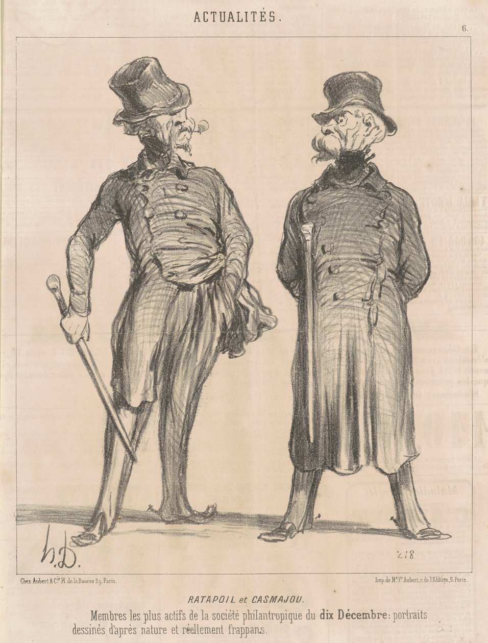 Ratapoil i Casmajou autorstwa Honoré Daumier