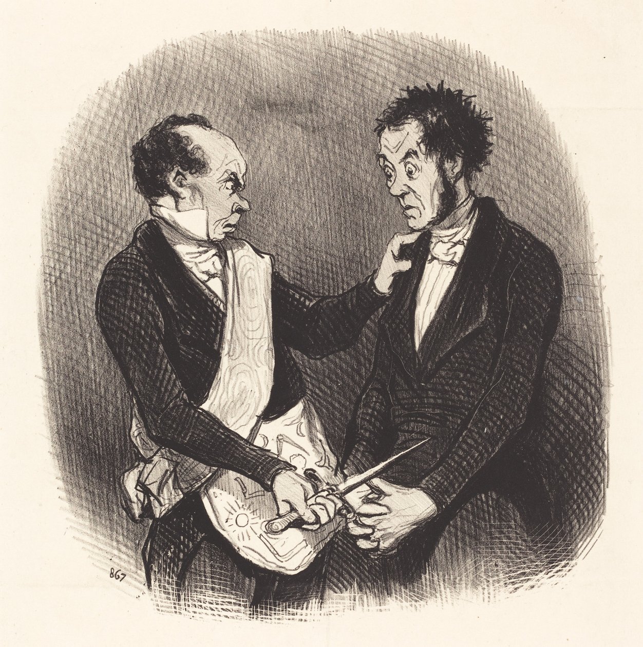 Recepcja masona autorstwa Honoré Daumier