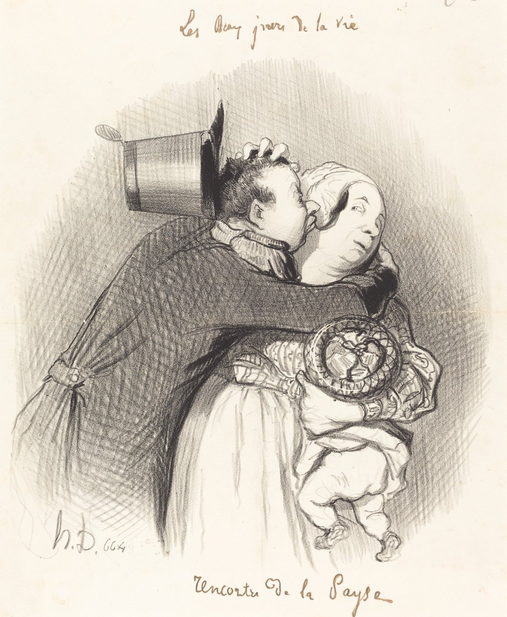 Spotkanie krajowe autorstwa Honoré Daumier