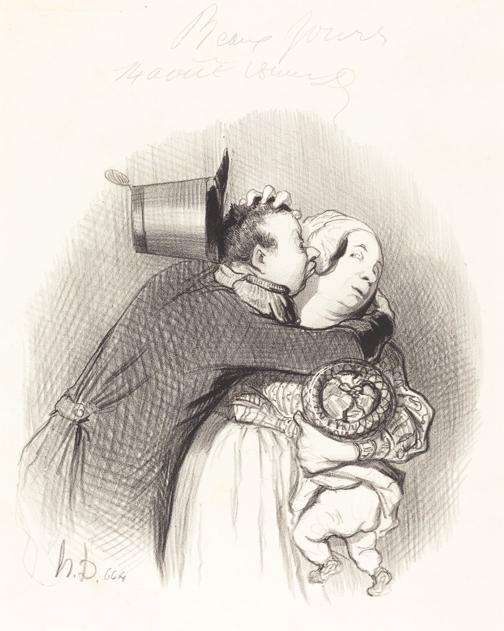 Spotkanie krajowe autorstwa Honoré Daumier