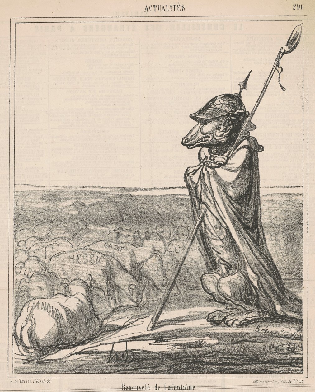 Odnowiona fontanna autorstwa Honoré Daumier