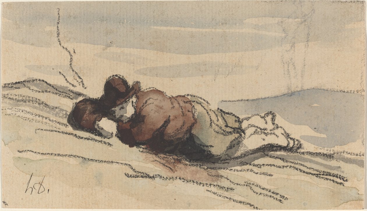 Spoczywaj na wsi (Sancho Pansa) autorstwa Honoré Daumier