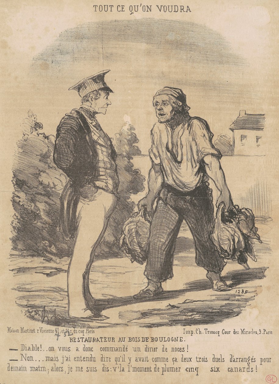 Restaurator w Bois de Boulogne autorstwa Honoré Daumier