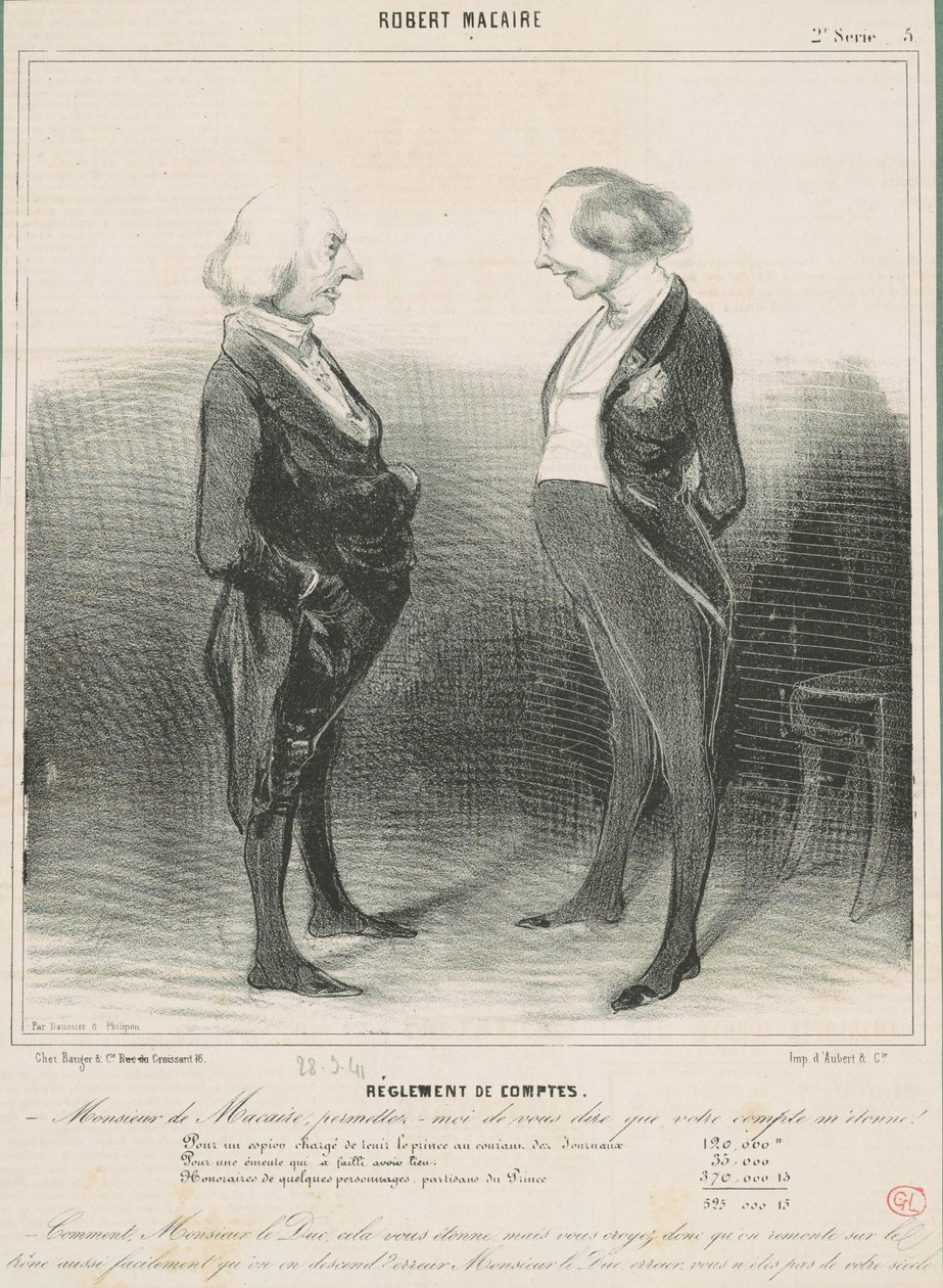 Wyrównywanie rachunków autorstwa Honoré Daumier