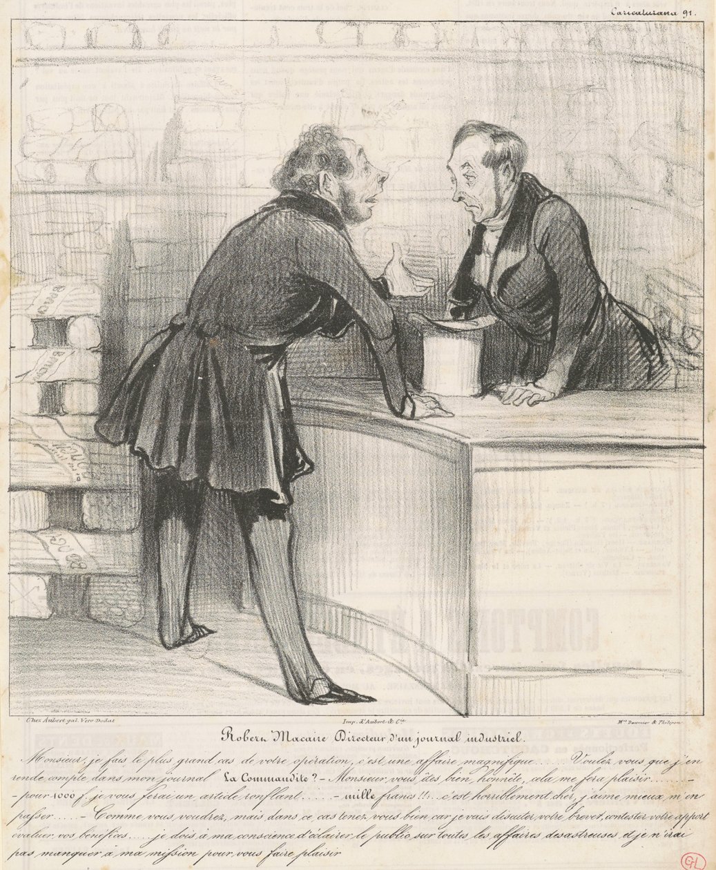 Robert Macaire Dyrektor autorstwa Honoré Daumier
