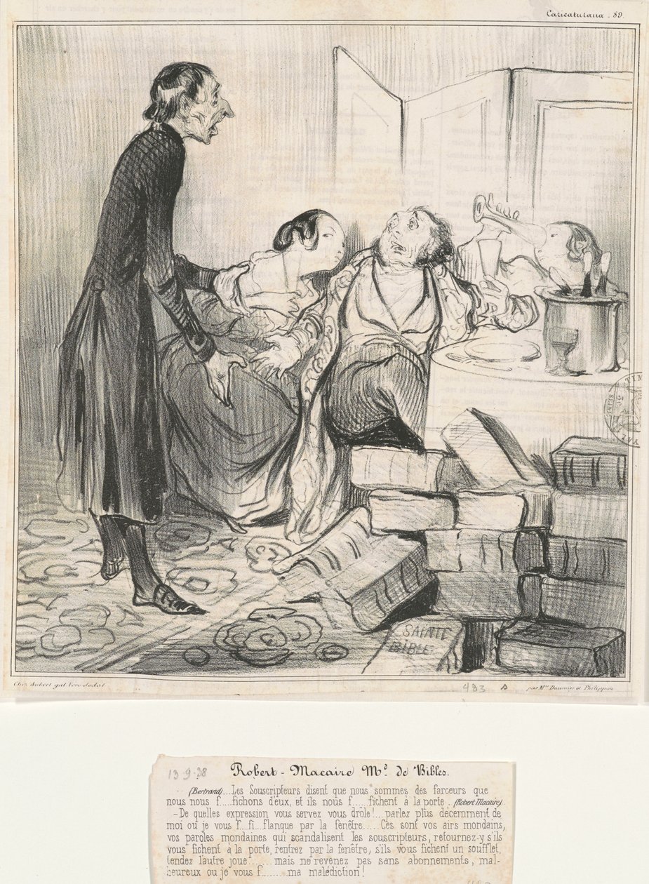 Robert Macaire Md z Biblii autorstwa Honoré Daumier