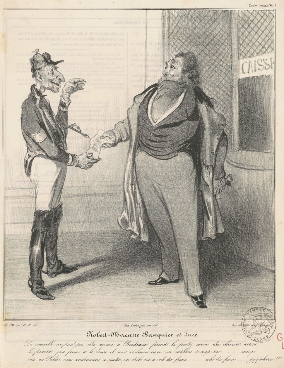 Robert Macaire bankier i juror autorstwa Honoré Daumier