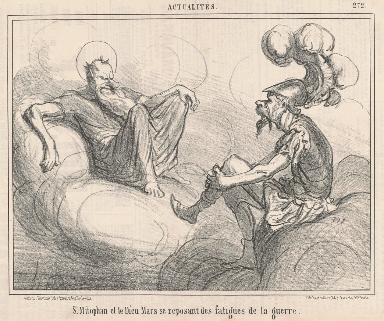 Święty Mitofan i bóg mars... autorstwa Honoré Daumier