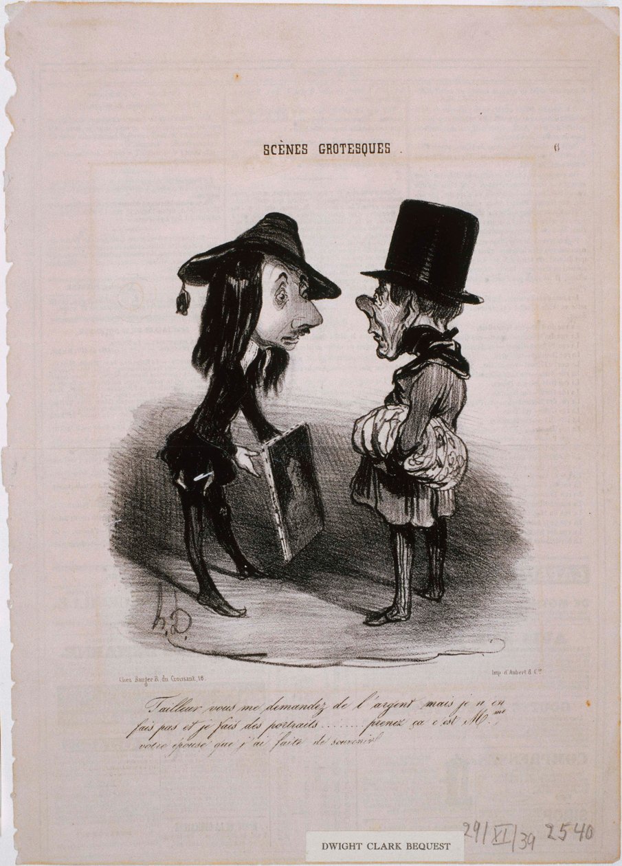 Groteskowe sceny: Krawiec...Weź to... autorstwa Honoré Daumier
