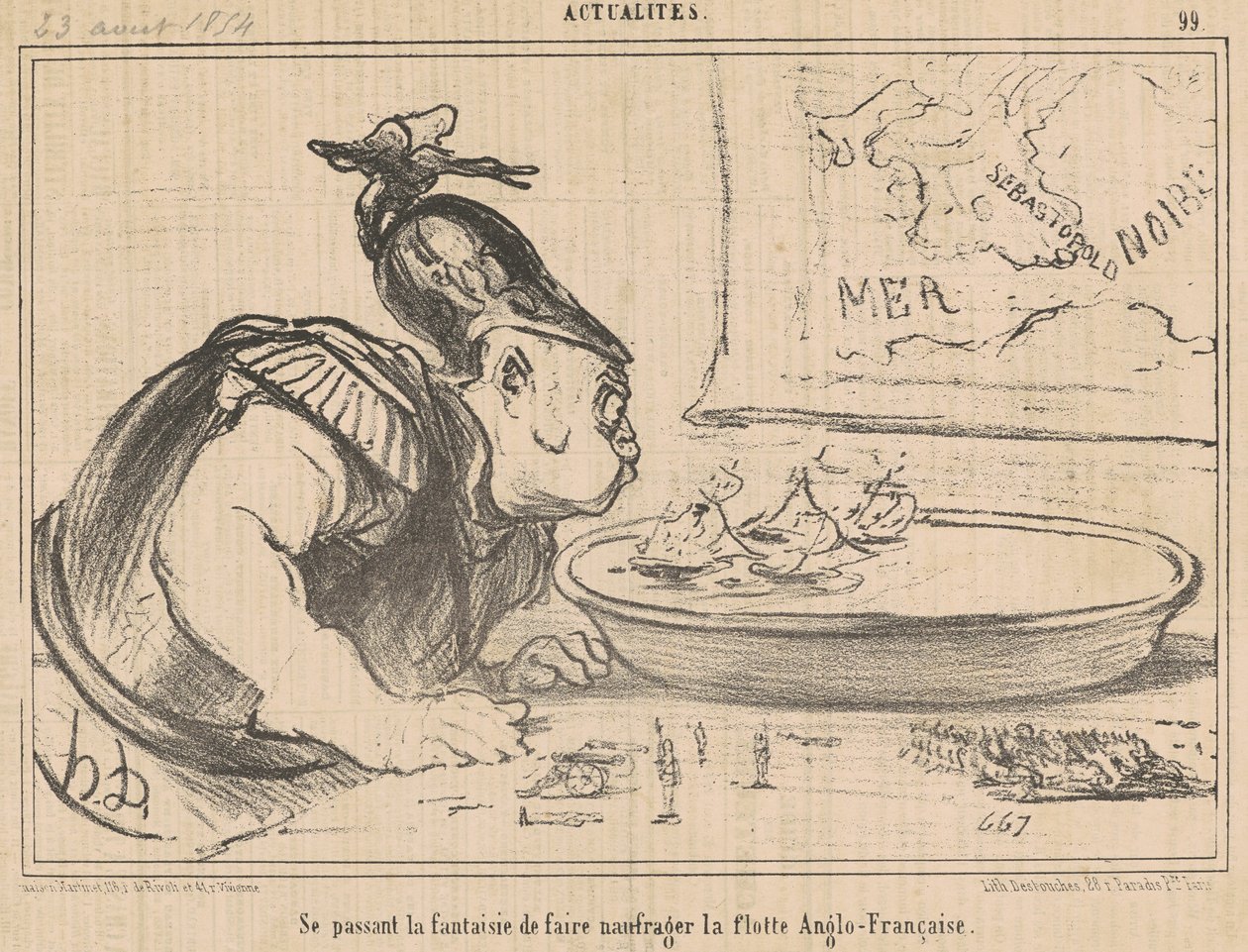 Przekazywanie fantazji o rozbiciu... autorstwa Honoré Daumier