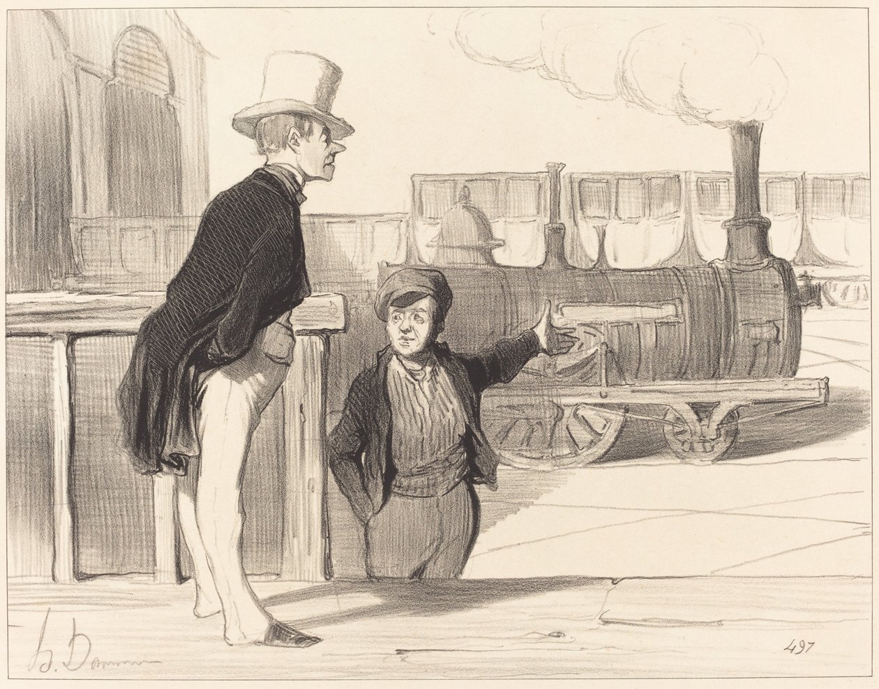 Czy moja maszyna jest dobra? Chyba tak... autorstwa Honoré Daumier