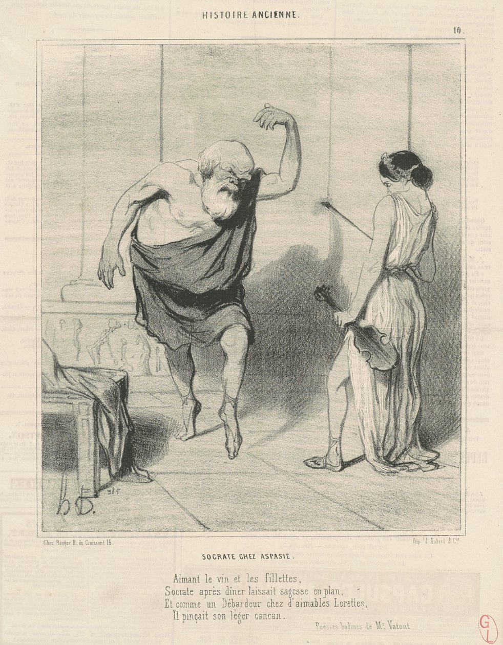 Sokrates w Aspazji autorstwa Honoré Daumier