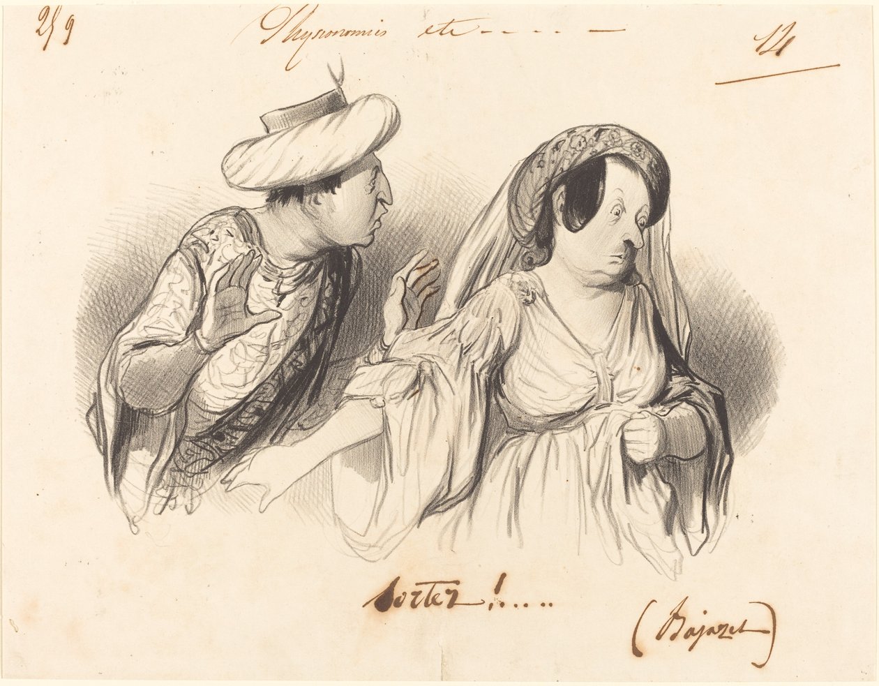 Wynoś się!... (Bajazet) autorstwa Honoré Daumier