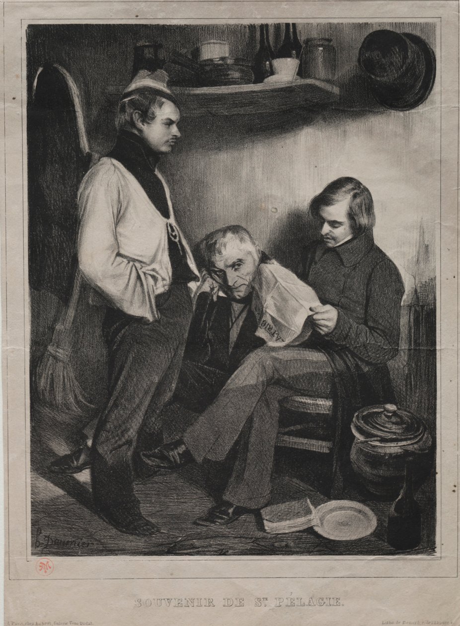 Pamiątka więzienia ot Ste. Pelagie, 1834. autorstwa Honoré Daumier