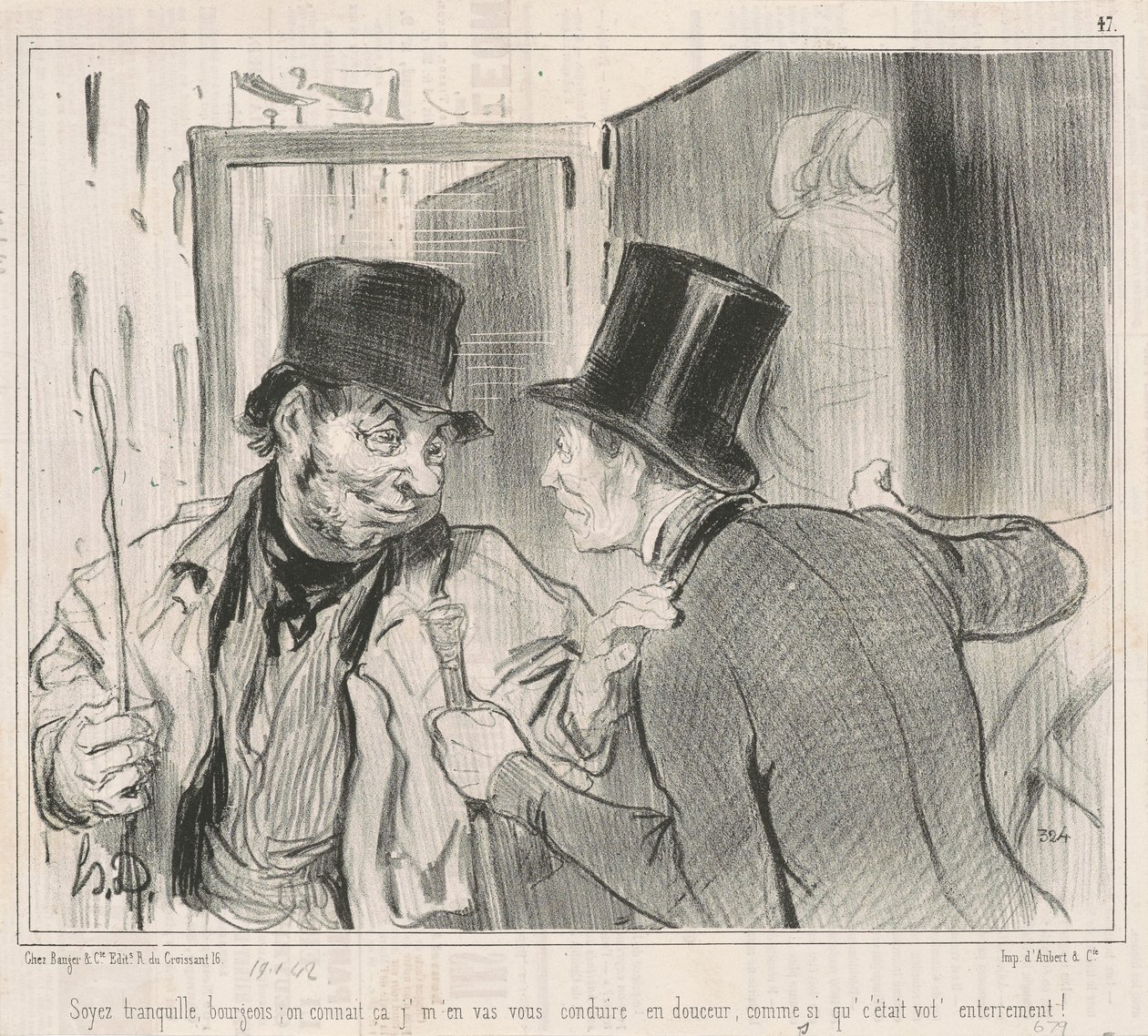 Spoczywaj spokojnie burżuazji, wiemy autorstwa Honoré Daumier