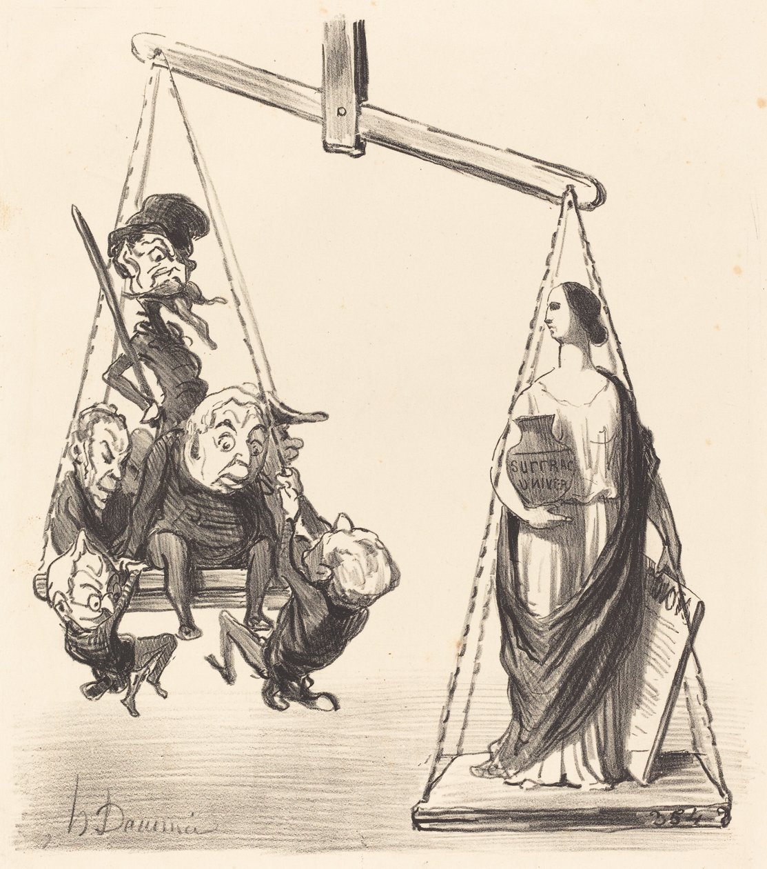 powszechne prawo wyborcze autorstwa Honoré Daumier