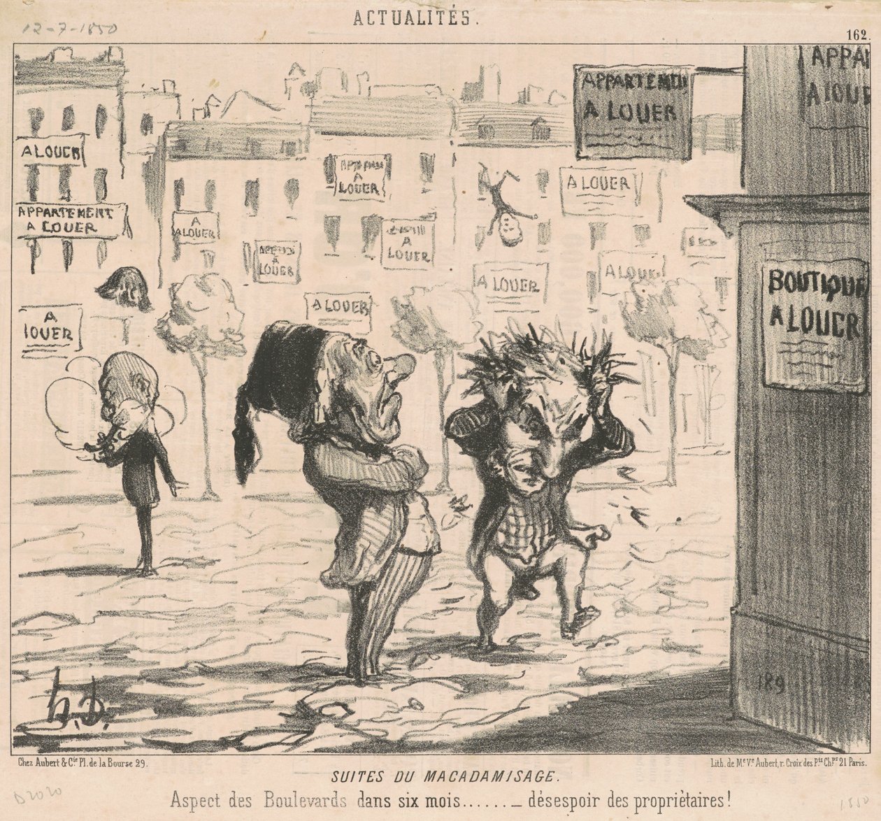 Następstwa makadamizacji autorstwa Honoré Daumier
