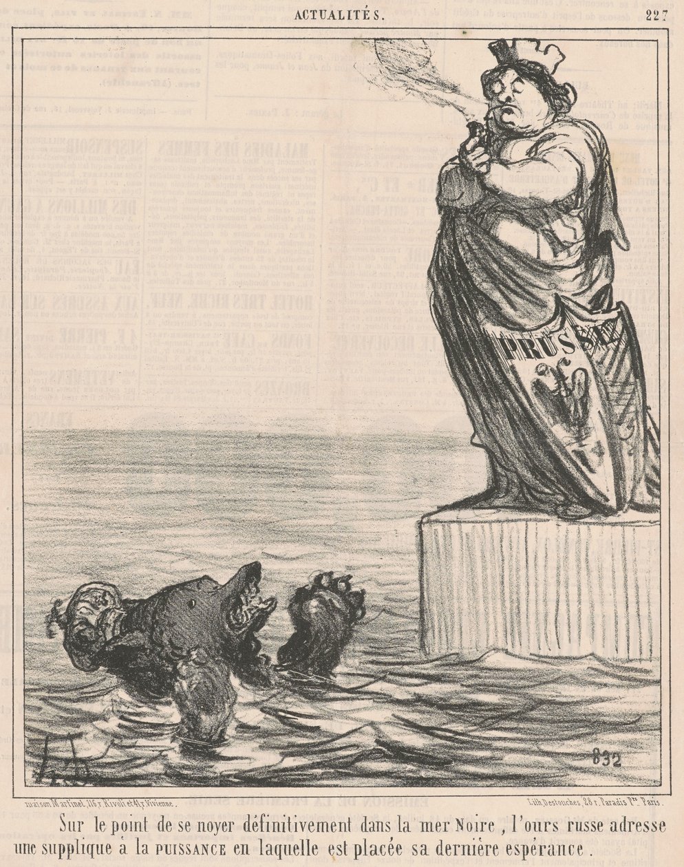 Zaraz utopię... autorstwa Honoré Daumier