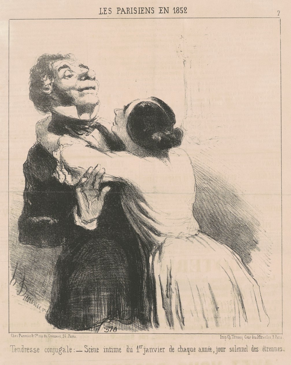 Czułość małżeńska autorstwa Honoré Daumier