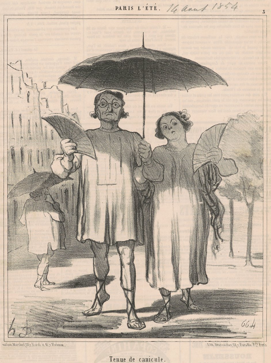 Strój na fale upałów autorstwa Honoré Daumier