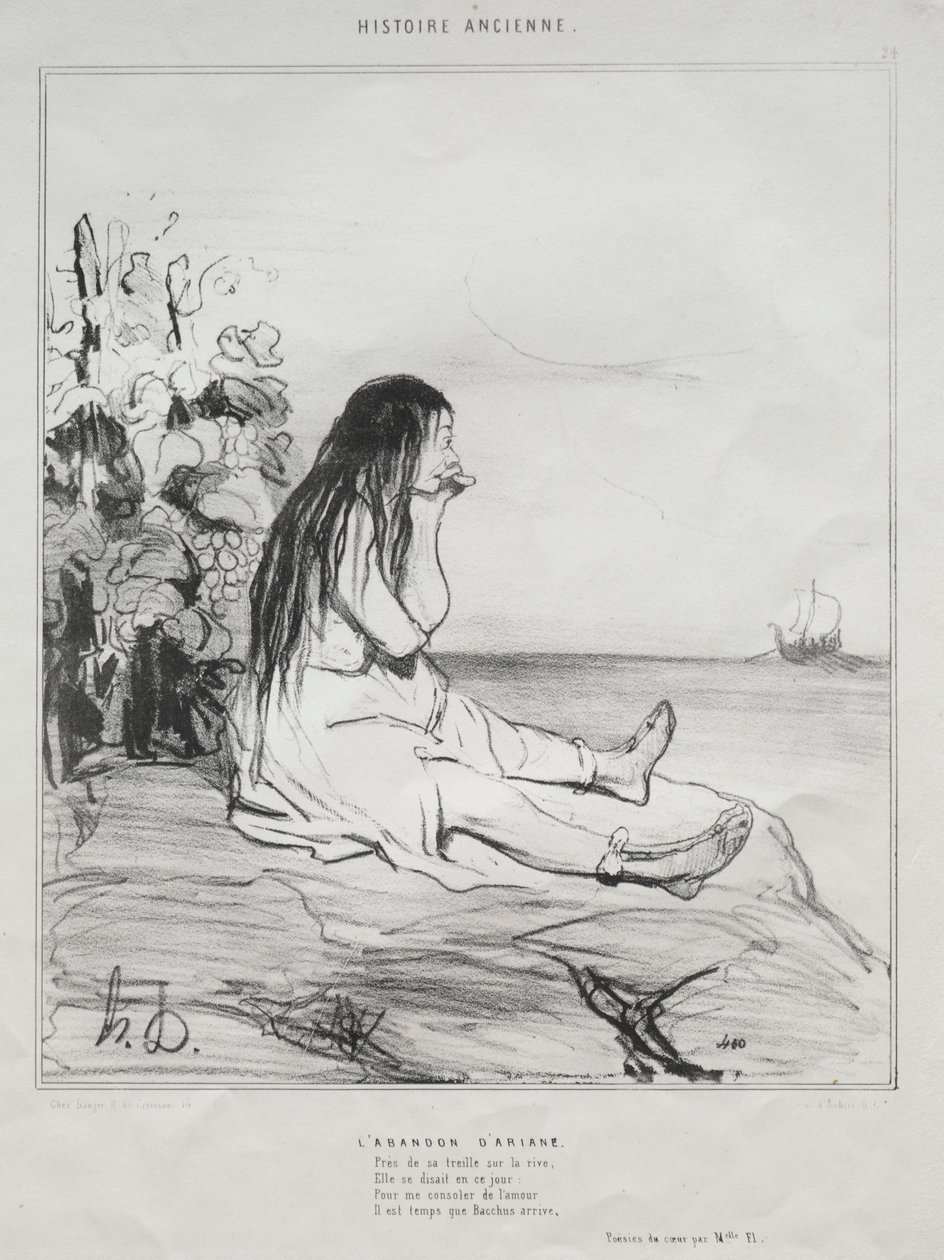 Porzucenie Ariadny autorstwa Honoré Daumier