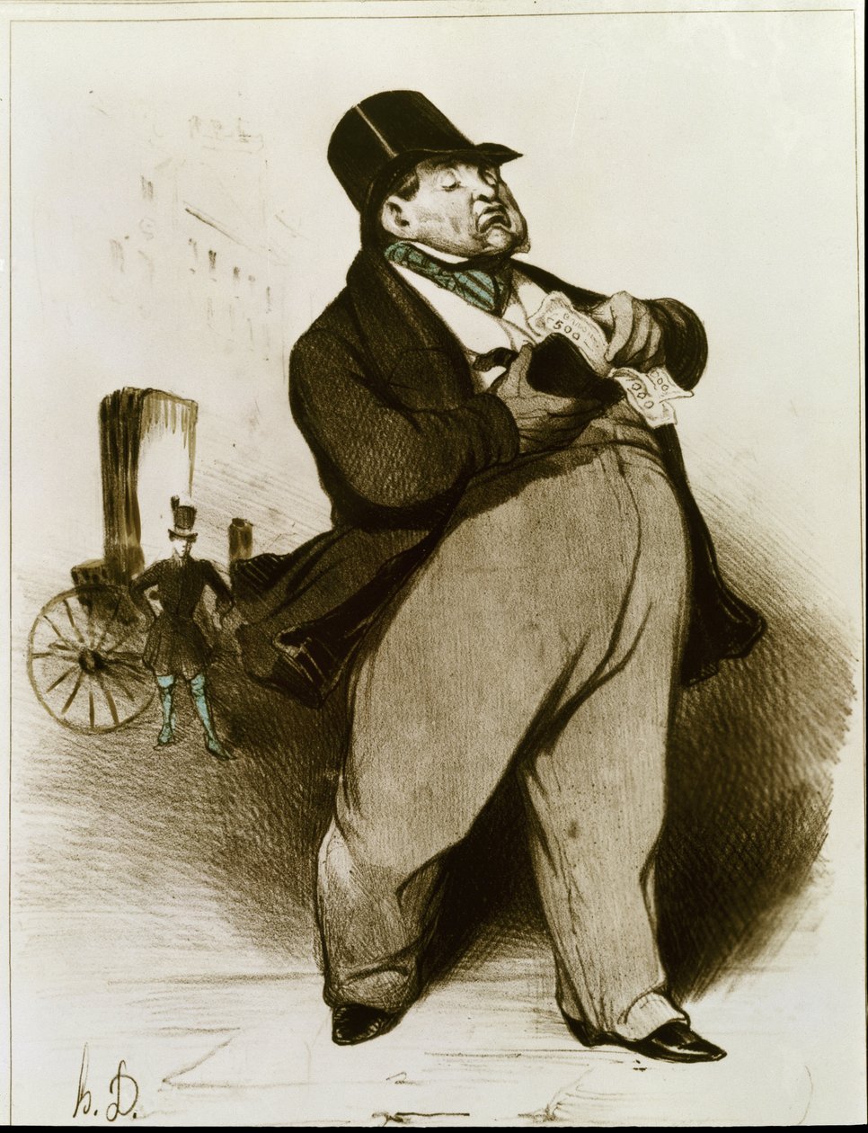 Bankier - Litografia autorstwa Honoré Daumier