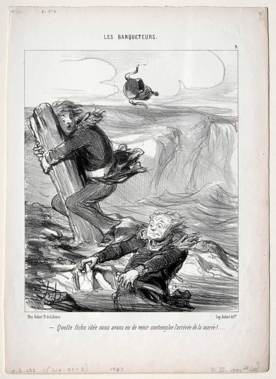 Bankiety, płyta 9: Cóż za żałosny pomysł..., 1849. autorstwa Honoré Daumier
