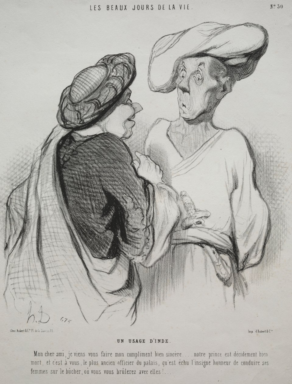Piękne dni życia, płyta 30: Indyjski zwyczaj autorstwa Honoré Daumier