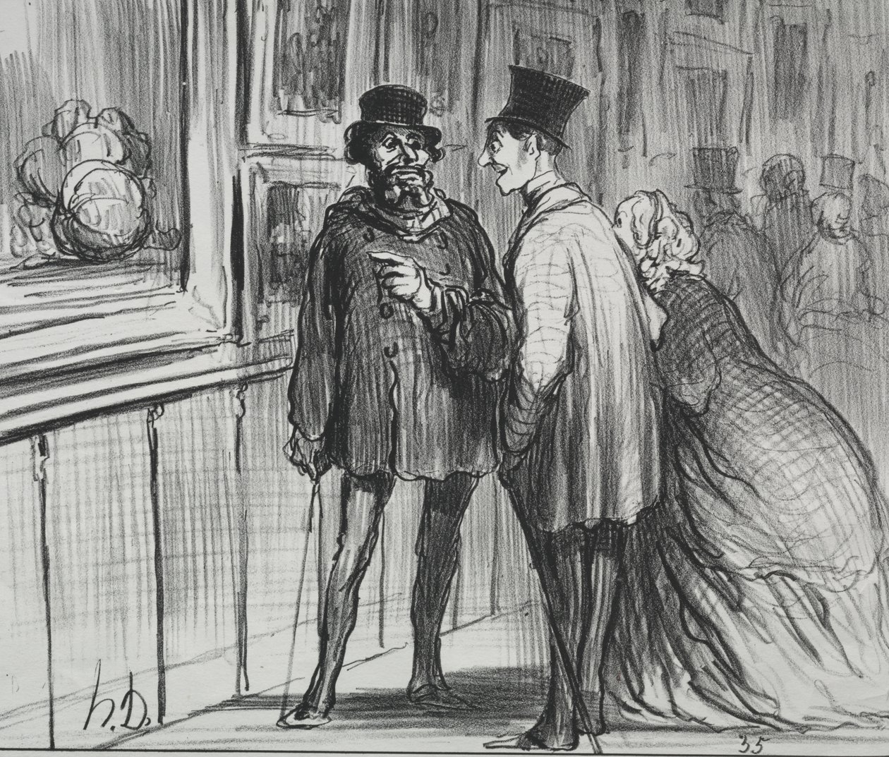 Wystawa z 1859 r. (tablica 8): Malarz, który miał obraz odmówił... autorstwa Honoré Daumier