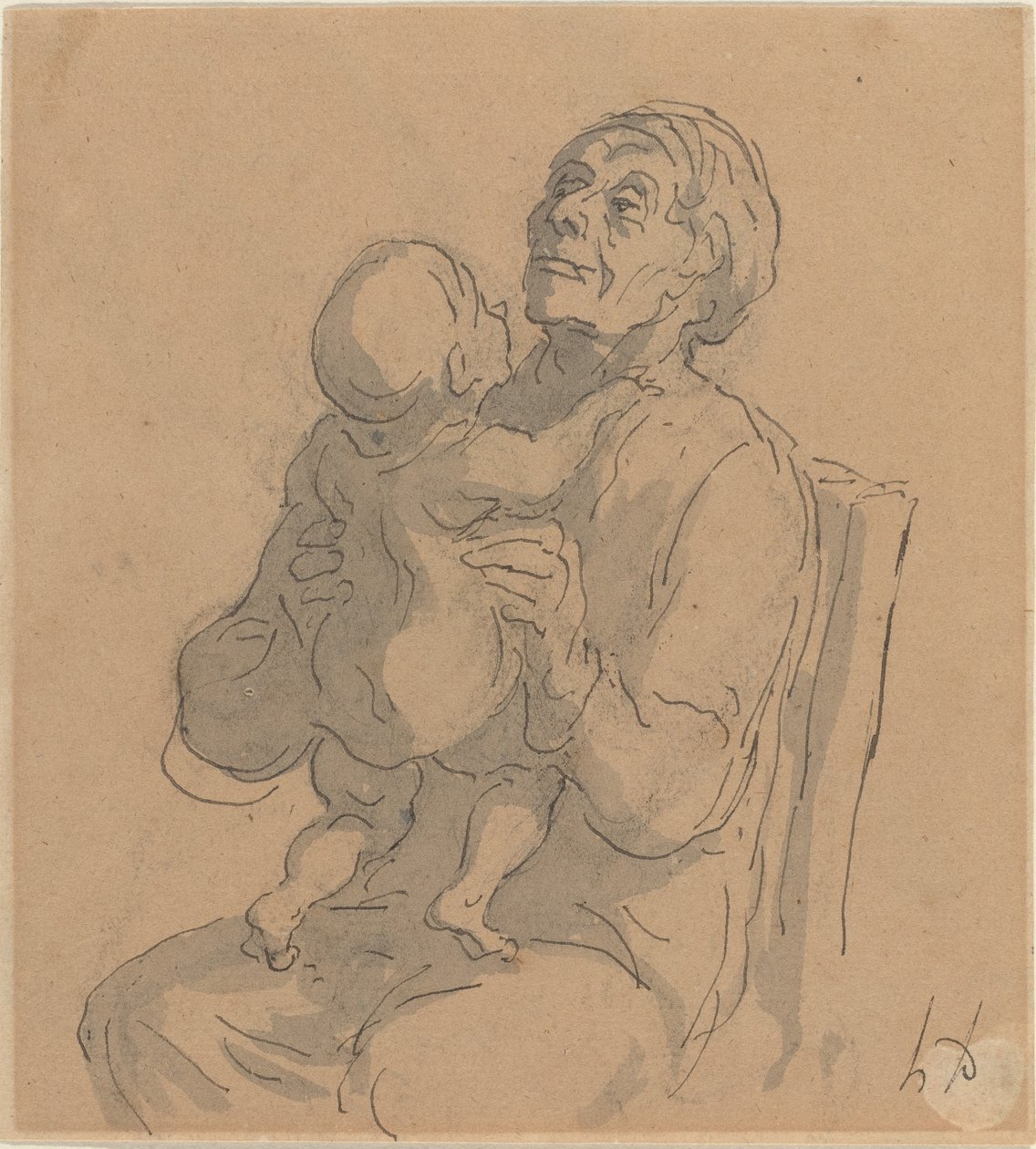 Babcia autorstwa Honoré Daumier