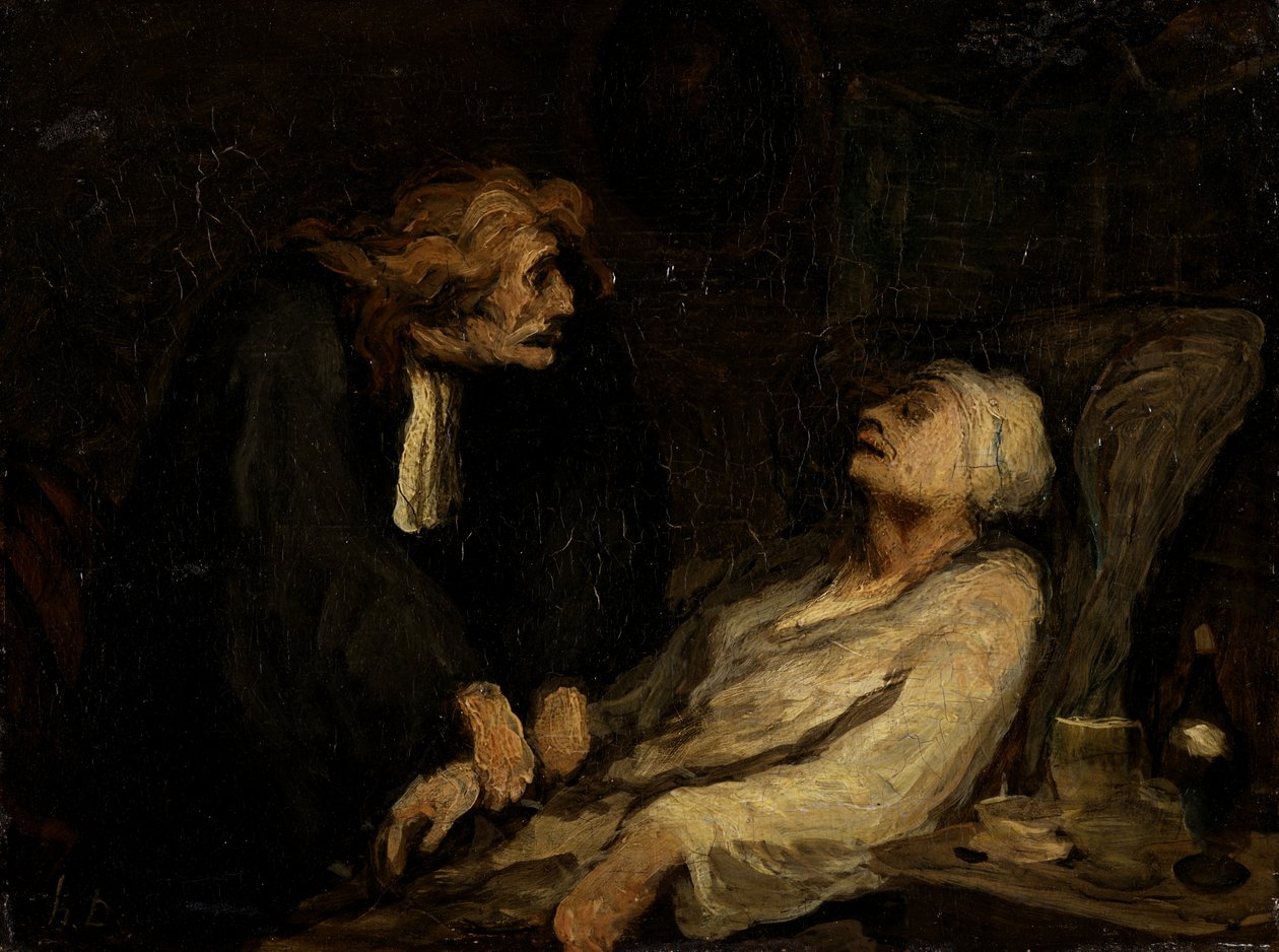Hipochondryk (wyimaginowana nieważność) autorstwa Honoré Daumier