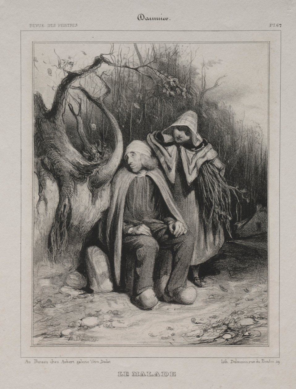 Inwalida, 1835. autorstwa Honoré Daumier