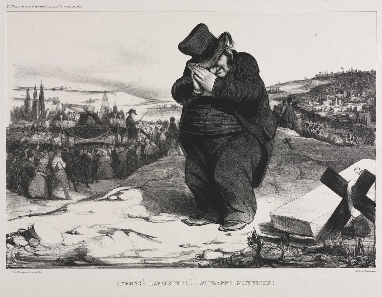 Stowarzyszenie Miesięcznika (tablica 22): Nieudane Lafayette! Dobrze ci służy, mój stary przyjacielu! autorstwa Honoré Daumier