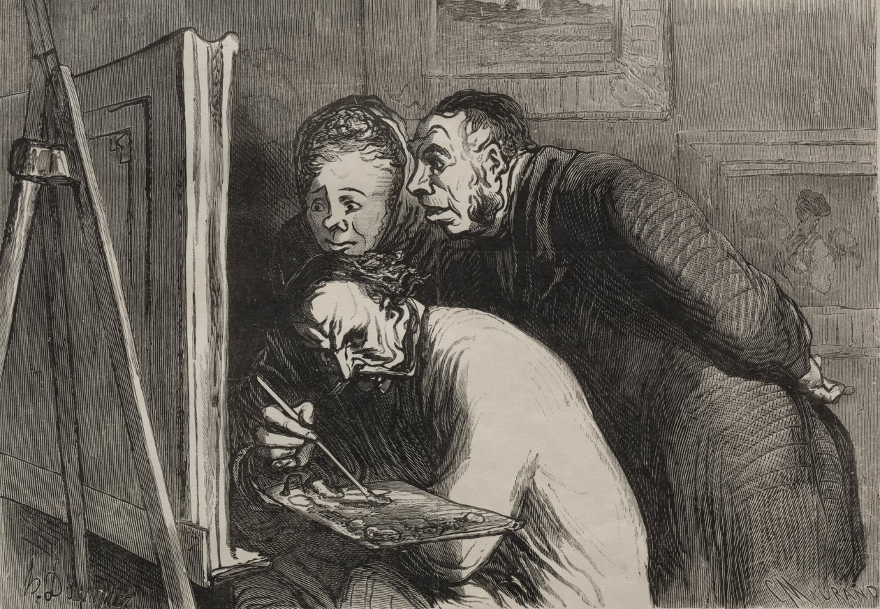 Malarze: Malarze i burżuazja. autorstwa Honoré Daumier