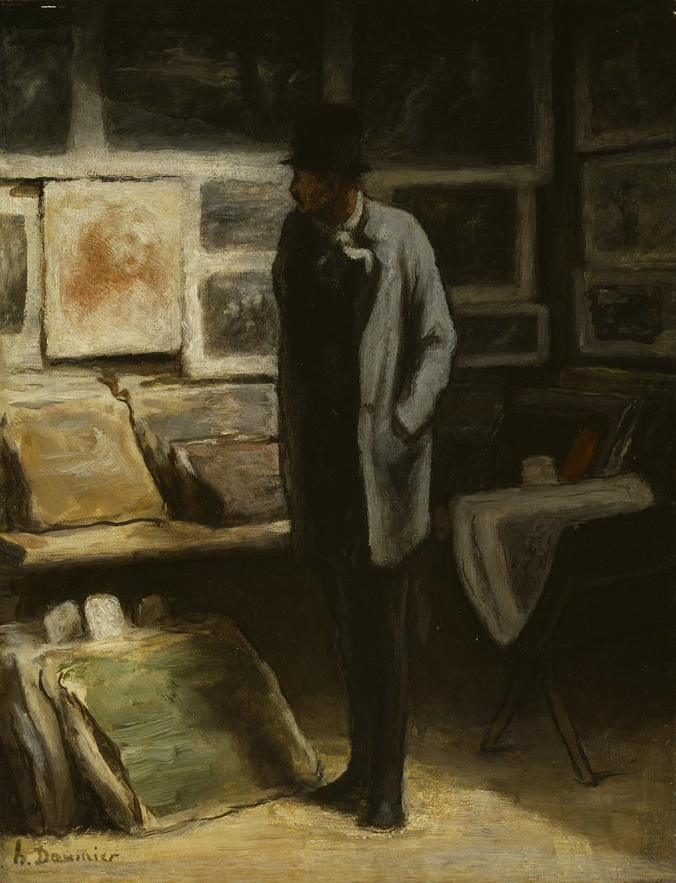Kolekcjoner druków, ok. 1857-63 autorstwa Honoré Daumier