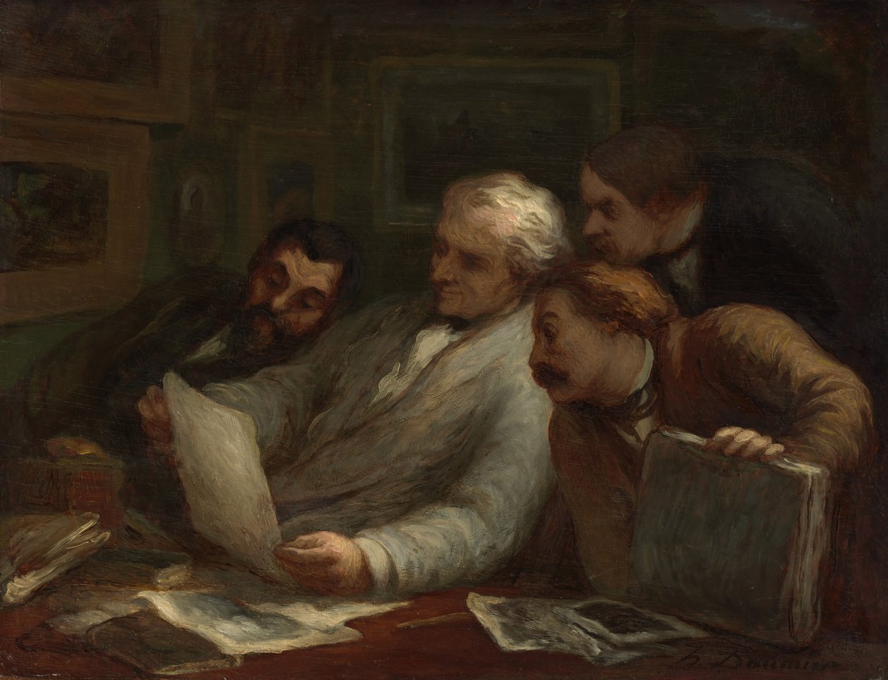 Kolekcjonerzy druków, ok. 1860-63 autorstwa Honoré Daumier
