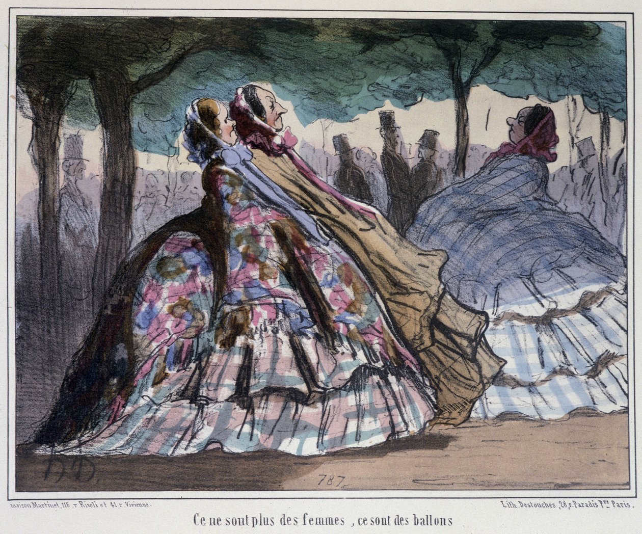 To nie kobiety, to balony - autorstwa Daumier autorstwa Honoré Daumier